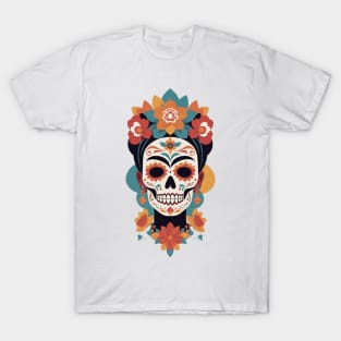 Frida's Calavera: Sugar Skull Illustration T-Shirt